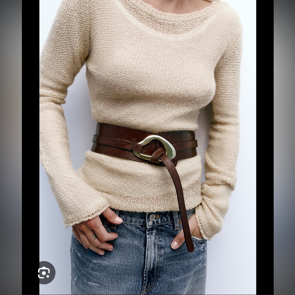 ZARA LEATHER SASH BELT